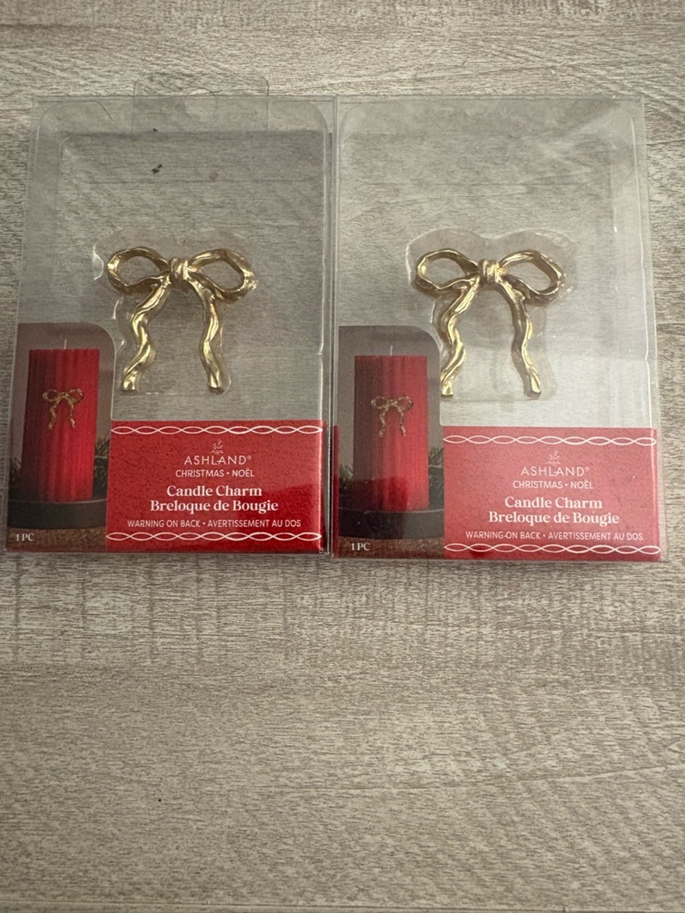 Ashland Gold Bow Candle Charm - Gold set of 2